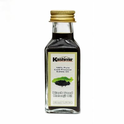 Kashmir Online Store Pure And Natural Cold-pressed Edible Black Seed Oil (Kalonji Oil) Black Seed Oil For Cooking Healthy Hair Growth 50 ML.