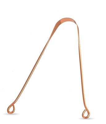 Gronup Premium Copper Tongue Cleaner, Comfortable & Flexible Handle, Reduces Bad Breath, Supports Digestive Health