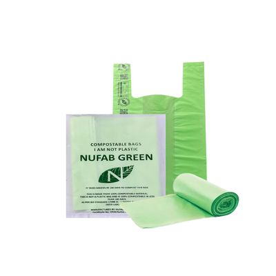 NufabGreen Compostable Biodegradable, Carry Bags For Grocery And Daily Needs (50 Count) (Carry Bag Combo Pack 16x20, 13x16, 11x14 For Shopes And Home And Restraunt Use