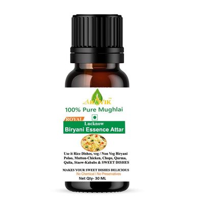 AHAVIK Mughlai Meetha Attar for Biryani (Mitha Sweet Essence) Polao, Pulao, Mughlai Mitha Essence Biriyani Used in Sweet & Rices Dishes (30 ML, Lucknow Biryani Essence Attar)