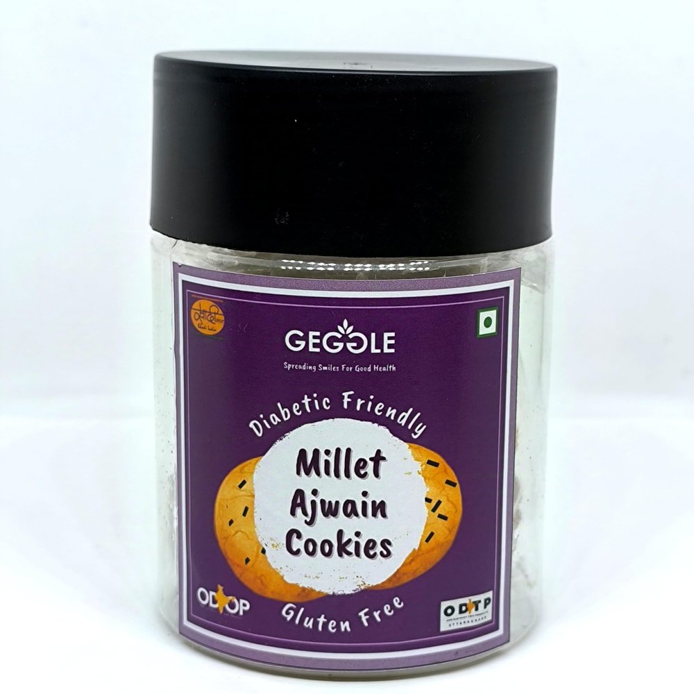 Diabetic Friendly Gluten Free Ajwain Millet Cookies | Eggless | No Sugar