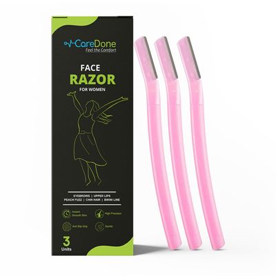 Caredone Eyebrow painless facial hair remover razor for face and body, safety razor, eyebrow shapers for saloon, spa, beauty parlor, personal use. (Women Face Razor)