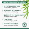 ARGONIUM Elon Biodegradable Bamboo Sanitary Napkin/Pad|Pack Of 20 |Xl-280Mm| Bamboo Core|Safe On Skin For Women|Toxic-Free & Rash-Free|Unscented|50% Wider Back view 3
