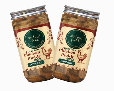 Adraki Chicken Kabab Pickle Combo (400 GM+400 GM)) Non Veg Pickle,Non Veg Achar(Chicken Pickle/Mutton Pickle