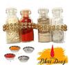 Bhai Dooj Tikka for Brother- Designer Glass Pack of Roli, Rice Chawal, Chandan Mishri for Sweet Bhaiya & Personal Message (With Chandan Mishri) view 1
