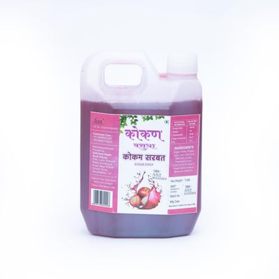 Kokum Sharbat by Kokan Vasudha | 1 Litre | kokum syrup | kokum juice | kokum sharbat - Authentic Maharashtrian Kokum Syrup for Refreshing Taste