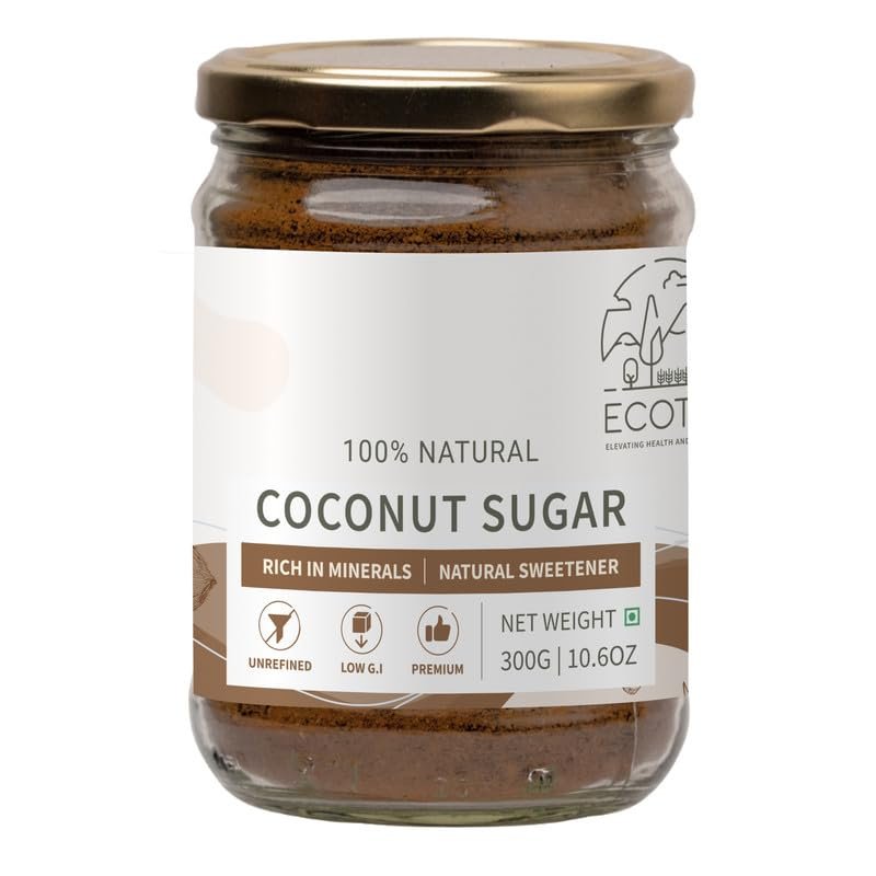 Ecotyl Coconut Sugar | Blossom Sugar | Natural Sweetener |Unrefined Sugar | Pure & Healthy Sugar Alternative - 300 g