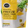 FzyEzy Healthy Premium Freeze-Dried Pineapple Fruit Slices | Pantry Groceries Dehydrated Perfect for Healthy Snacking, Candy, Baking, Smoothie, Juice, Cake, Ice cream, Cereal | Promotes Good Digestive Health | Ideal Slices for Kids & Adults (150g) view 1