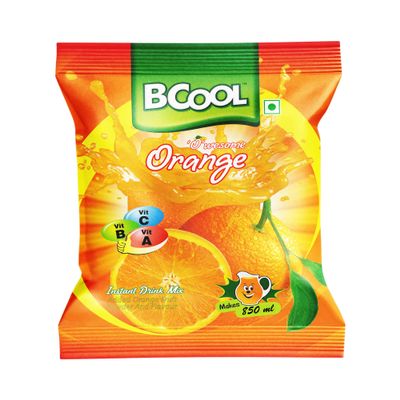 BCOOL Instant Orange Drink Mix Powder Refreshing Summer Beverage | Natural Multi Vitamin C Tasty and Healthy Hydration For Energy and Immunity Natural (Each 100g, Pack of 10)