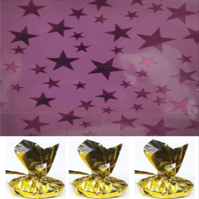 Bake House Chocolate Candy Wrappers 300 Pieces Multi Colors Aluminium Foil Packaging for DIY Candy Packaging Decoration 4 X 4 Inch (Star matt)
