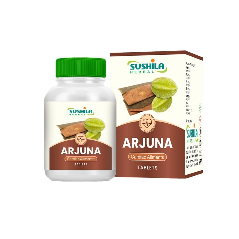 Sushila Herbal Arjuna Tablet | 60 Tabs (Pack of 1) Manages Cholesterol Level For Healthy Metabolism