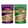 8AM Pistachios Combo Pack of 2, 200g Each (Roasted Pistachios, Black Pepper Pistachios), Fiber & Protein Rich Healthy Dry Fruits, Diwali Gift Box view 1