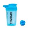 Steadfast Nutrition Plastic Protein Shaker Blender 400ml Bottle for Whey Protein Mix, Cycling, Gym Water Bottle with Blender Ball (Neon Blue Green Pack of 2) view 2