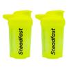 Steadfast Nutrition Plastic Protein Shaker Blender 400ml Bottle for Whey Protein Mix, Cycling, Gym Water Bottle with Blender Ball (Neon Blue Green Pack of 2) view 3
