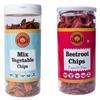 Dhanigreens Organics Crunchy Chips 300gm (Mix Vegetable Flavour 150g + Beetroot Cream & Onion Flavor 150g), Natural Ingredients Snacks, Gluten-Free, Cholesterol Free, High in Dietary Fiber (Combo of 2) view 1
