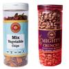 Dhanigreens Organics Crunchy Chips 300gm (Mix Vegetable Flavour 150g + Mighty Choco Star & Moon Ragi Flavor 150g) Healthy Snacks, Gluten-Free, Cholesterol Free, High in Dietary Fiber (Combo of 2) view 1
