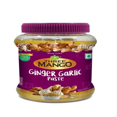 Three Mango Ginger Garlic Paste | Rich In Flavour | No Added Colours | Natural And Authentic (500 Gram)