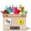 MONKEY BAR - Clean Protein Bars - 6 X 50g, upto 13g Protein, Just 5-7 Natural Ingredients, Healthy & High Protein Snack Bar, No Added Sugar view 1