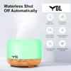500ml Aromatherapy Essential Oil Diffuser Ultrasonic Air Humidifier with 4 Timer Settings 7 LED Color Changing Lamps, 10 Hours Continuous Mist Mode Running - AUTO Shut Off view 3