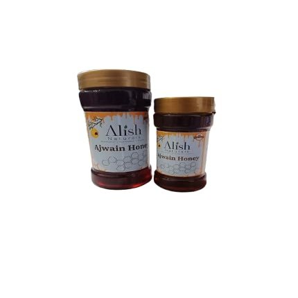 ALISH NATURALS Ajwain Honey Combo of 2 Premium Assortment of 100% Natural Raw Honeys Perfect for Health Benefits, Cooking, and Sweetening, 250gm and 500gm