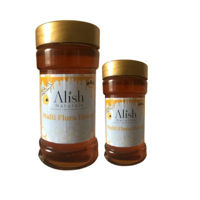 ALISH NATURALS Multi-flora Honey Combo of 2 Premium Assortment of 100% Natural Raw Honeys- Perfect for Health Benefits, Cooking, and Sweetening, 250gm and 500gm