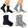 Compression Socks | Bamboo Cotton Open Toe | Women & Men | Plantar Fasciitis Socks for Neuropathy |Plantar Fasciitis Relief | Arch Support | Ankle & Foot Swelling | Black, Speckled White | Pack of 2 view 1