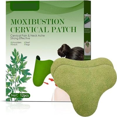 Moxibustion Cervical Patch - Wormwood & Mugwort Heat Relief for Neck, Shoulder, and Joint Pain,Back, Waist Pain Relief