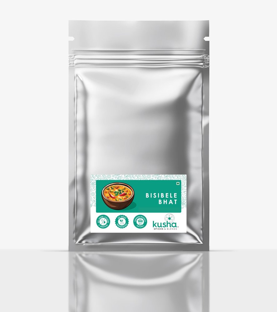 Kusha Spices Bisibele Bhat Powder (500g) | Proprietary Blend | Powered Spice | Natural | Strongly Aromatic | Contains Cinnamon as Signature Ingredient | Flavorful | From Karnataka, India |