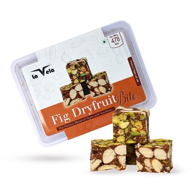 Anjeer Barfi Fig Bites Premium Dry Fruit Nuts Figs & Pure Ghee | Healthy Sugar Free Mithai Indian Sweets | 100% Natural Burfi Handcrafted Figs Dry Fruits Chikki (500 Gm)