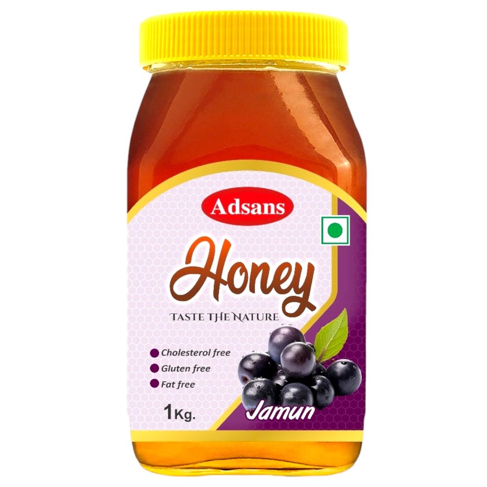 Adsans Raw Jamun Honey 1kg | 100% Pure Raw and Unprocessed Honey | NMR Tested