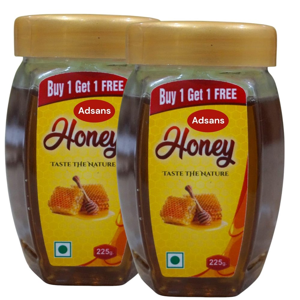 Adsans Pure Honey || 100% Pure || No Added Sugar & Adulteration, 225 Buy 1 Get 1 Free