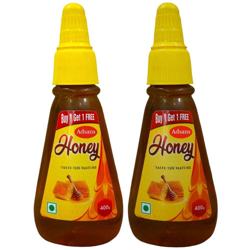 Adsans Pure Honey || 100% Pure || No Added Sugar & Adulteration, 400gm Buy 1 Get 1 Free