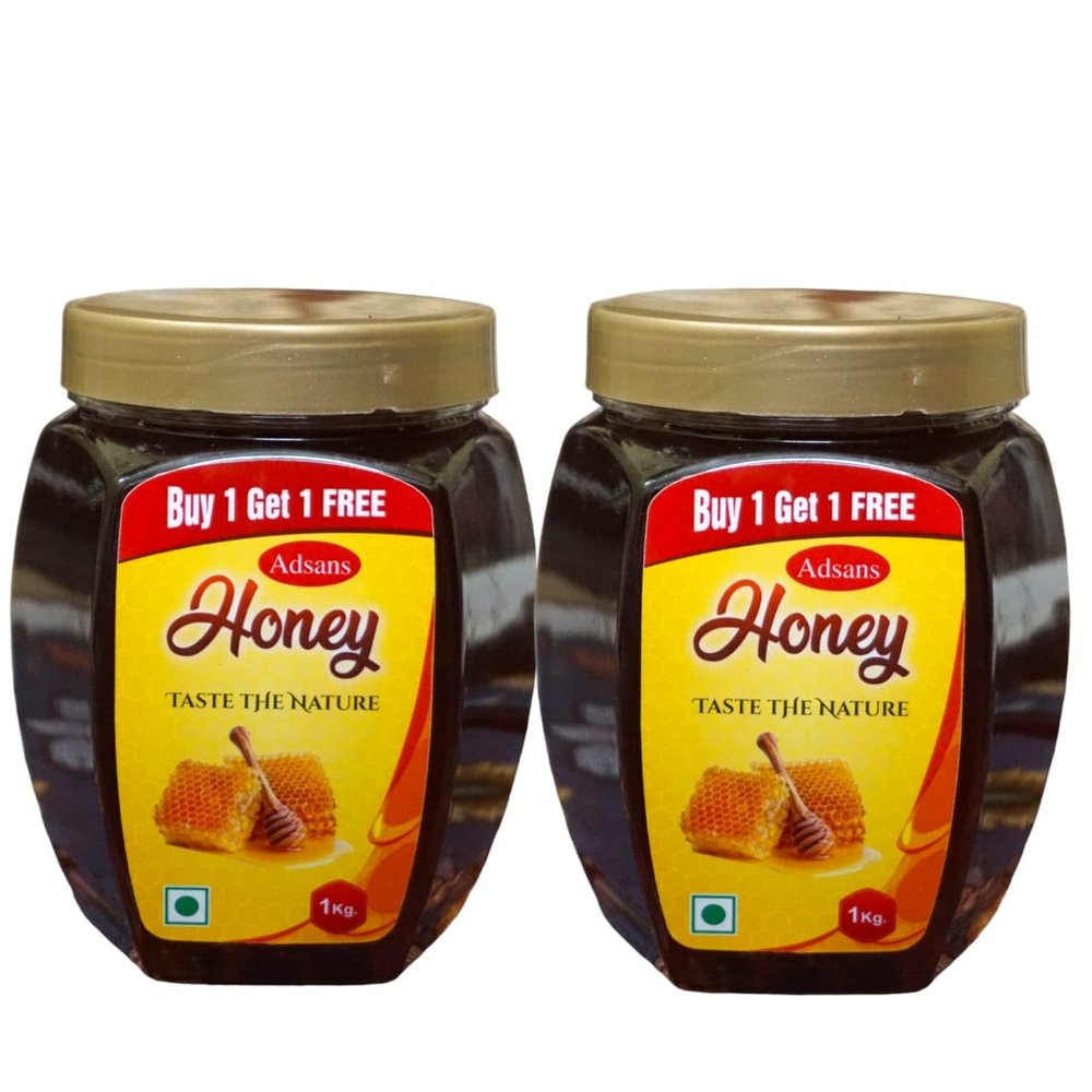 Adsans Pure Honey || 100% Pure || No Added Sugar & Adulteration, 1kg Buy 1 Get 1 Free
