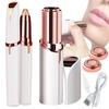 Facial Hair Removal USB Rechargeble Pain Less Blawless Machine for Women - Face, Chin, Cheek, Eyebrow, Upper Lip Hair Remover for Women HR12 - Lipstick Shaped (White & Golden) view 1
