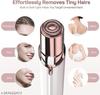 Facial Hair Removal USB Rechargeble Pain Less Blawless Machine for Women - Face, Chin, Cheek, Eyebrow, Upper Lip Hair Remover for Women HR12 - Lipstick Shaped (White & Golden) view 2