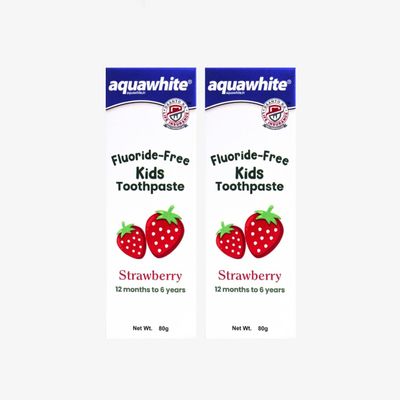 Aquawhite Strawberry toothpaste for kids, Pack of 2