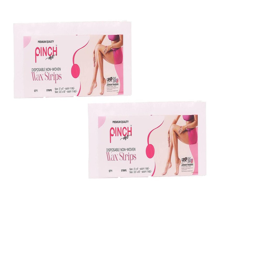 Pinch Me Disposable Non-Woven Wax Strips for Hair Removal. (Pack of 2(90 Strips) 3" x 9")