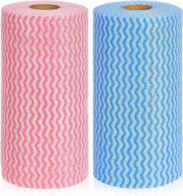 auto route Non Woven Reusable Kitchen Towel Roll - Pack of 2 (80 Pulls Per Roll, 160 Sheets)