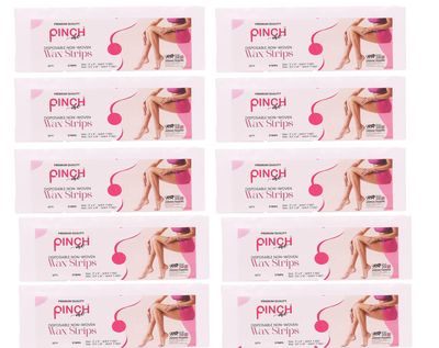 Pinch Me Disposable Non-Woven Wax Strips for Hair Removal. (Pack of 10(450 Strips) 3" x 9")