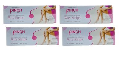 Pinch Me Disposable Non-Woven LIPO-Wax Strips for Hair Removal.(Pack of 4(400 Strips) 3" x 8")