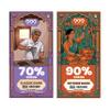 999 Chocolat 70% & 90% Dark Chocolate (Pack of 2 (140g))| Organic, Handmade Vegan Couverture Bar with Coconut Sugar | No Refined Sugar, No Preservatives, No Hydrogenated Fat | Crafted in India view 1