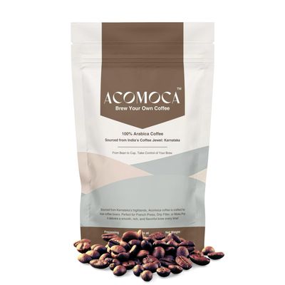 ACOMOCA Strong Coffee Beans, Dark Roast Single-Origin Arabica AAA Ground Coffee (250gm)