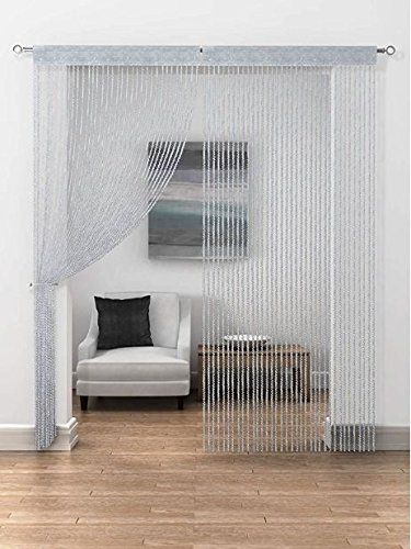 RAMCHA Smoke Grey Spiral String Curtain (2)