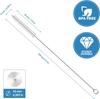 2 Drinking Straw Cleaning Brush Long - Bristle Cleaner for Stainless Steel Drink Straws Heavy Duty Brushes for Washing Glass Silicone Metal Straws Tea Pot Spout Mini Micro Bottle view 2