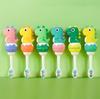 Arsenio Animal Design Toothbrush 2 Pcs Extra Microfiber Soft Bristles Manual Toothbrush Soft Tooth Brush For 3-6 Years Old Children Boys Girls Kids MultiColor (Pack of 2 Random Colour Dino) view 2