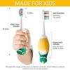 Arsenio Animal Design Toothbrush 2 Pcs Extra Microfiber Soft Bristles Manual Toothbrush Soft Tooth Brush For 3-6 Years Old Children Boys Girls Kids MultiColor (Pack of 2 Random Colour Dino) view 3