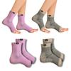 Compression Socks | Bamboo Cotton Open Toe | Women & Men | Plantar Fasciitis Socks for Neuropathy |Plantar Fasciitis Relief | Arch Support | Ankle & Foot Swelling | Baby Pink, Beige | Pack of 2 view 1
