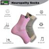 Compression Socks | Bamboo Cotton Open Toe | Women & Men | Plantar Fasciitis Socks for Neuropathy |Plantar Fasciitis Relief | Arch Support | Ankle & Foot Swelling | Baby Pink, Beige | Pack of 2 view 2