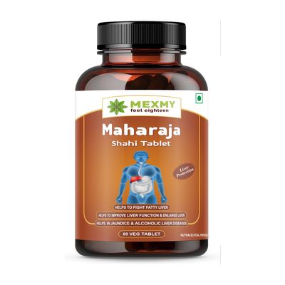 MEXMY FEEL EIGHTEEN Maharaja Shahi Liver Detox Tablets|Ayurvedic Healthy Liver Tablet|Liver Detox|Liver Cleanser|Liver Support Supplement|Supports Liver Health & Digestion-60 Veg Tablets