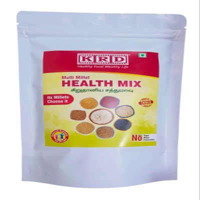 KRD Millet Health Mix, All Natural Millets, And Multi Grains, Spices, Nuts 100% Organic And Natural, High Proteins, High Vitamins, High Fibre Pack Of 250gm